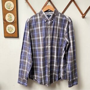 J Crew Plaid Slim Oxford Button Down Shirt